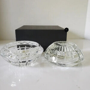 Vintage Princess House 24% Crystal Reversible  Candle Votive/Taper Holders.